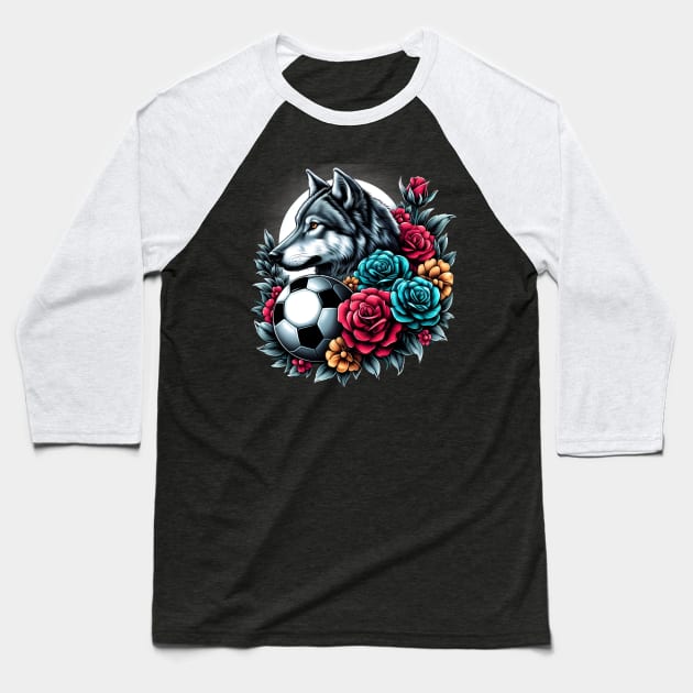 Alaskan Husky With A Ball Baseball T-Shirt by Annabelhut